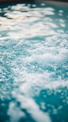 Abstract Teal Water Bubbles Background Texture Spa Hot Tub