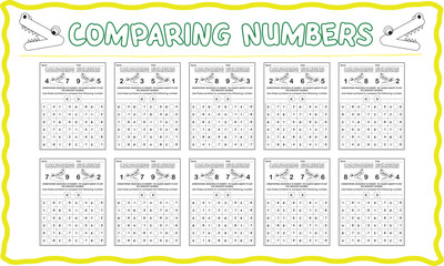 Greater Than and Less Than Comparing Worksheets