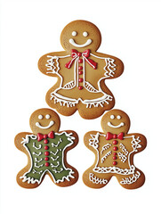 Сhristmas Gingerbread cookies men with decoration