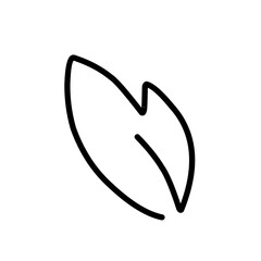 Simple line drawing of leaves