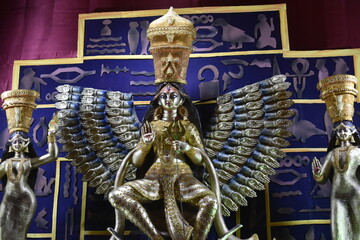 Goddess Durga with their followers
