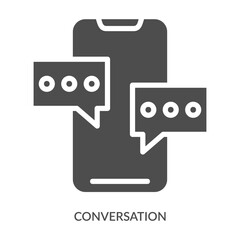 Conversation Icon Line Style. Design Vector Illustration