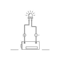Illuminate your ideas with this sleek LED circuit diagram, perfect for educational materials, technology presentations, and innovative designs showcasing electrical engineering principles