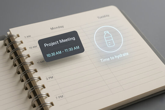 Digital Scheduling Reminder on Planner