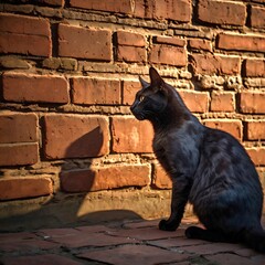 cat on the wall