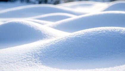 Snowy landscape with gentle mounds