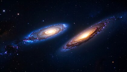 Two interacting spiral galaxies in deep space