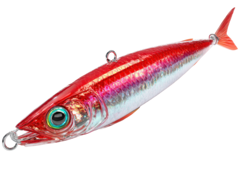 Fishing lure action underwater environment product showcase. Isolated on transparent background, png.