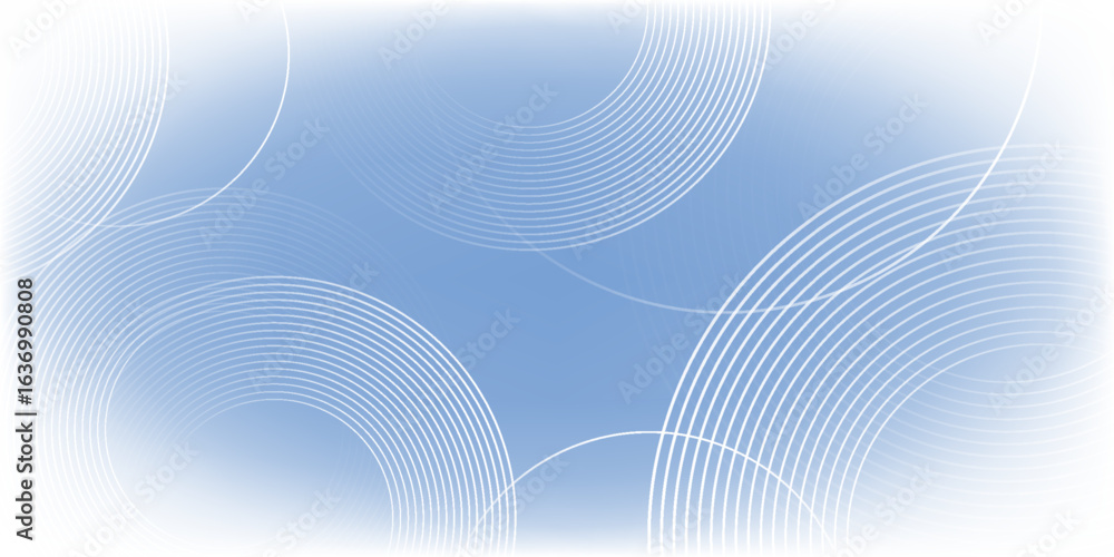Poster abstract blue background with circle lines shape. modern future digital technology concept. eps 10