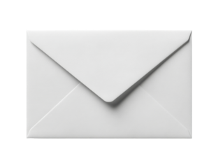 Delivering meaningful messages in a white envelope studio setting. Isolated on transparent background, png.