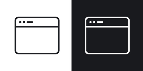 Obraz premium Window vector icon. Design graphic in outline style illustration.