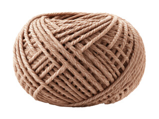 Obraz premium Cozy home studio creative crafting with twisted yarn still life. Isolated on transparent background, png.
