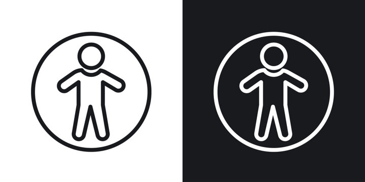 Universal access vector icon. Design graphic in outline style illustration.