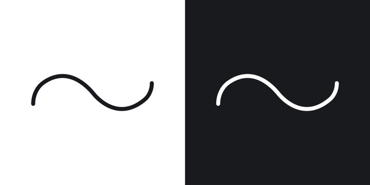 Tilde vector icon. Design graphic in outline style illustration.