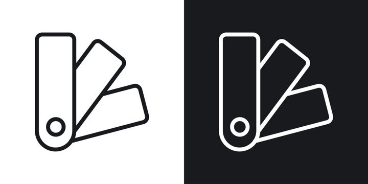 Swatchbook vector icon. Design graphic in outline style illustration.