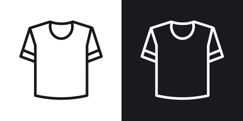 Naklejka premium Shirt vector icon. Design graphic in outline style illustration.