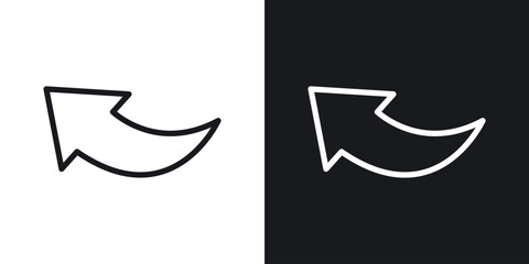 Send back vector icon. Design graphic in outline style illustration. © ramsey