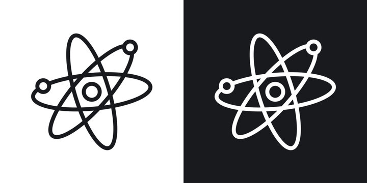 React vector icon. Design graphic in outline style illustration.