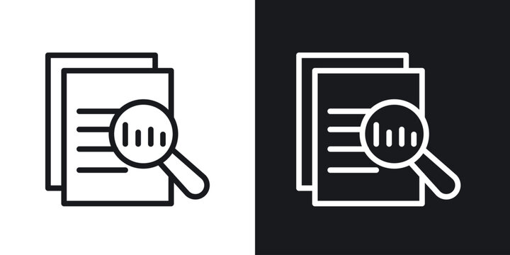 Overview vector icon. Design graphic in outline style illustration.