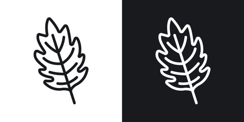 Oak Leaf vector icon. Design graphic in outline style illustration. © ramsey