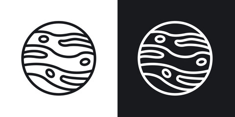 Mercury vector icon. Design graphic in outline style illustration. © ramsey