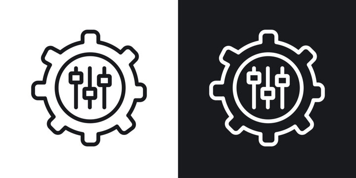 Mass customization vector icon. Design graphic in outline style illustration.