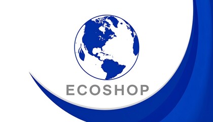 Blue globe logo, white background