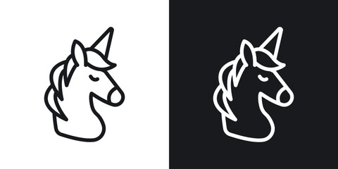 Alicorn vector icon. Design graphic in outline style illustration. © ramsey