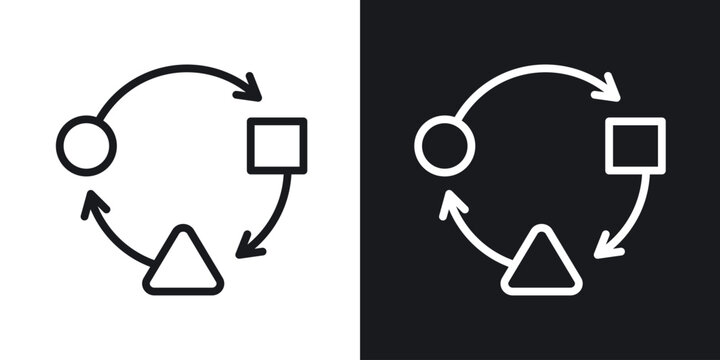 Adaptation vector icon. Design graphic in outline style illustration.
