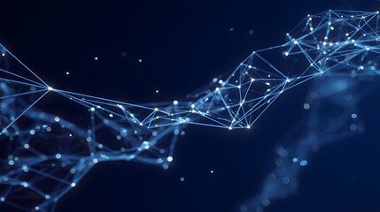 Abstract digital network design with glowing points and lines.