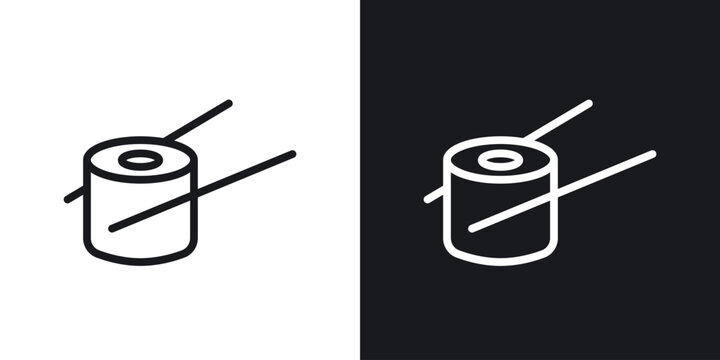 Sushi vector icon. Design graphic in outline style illustration.