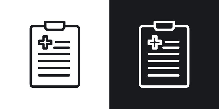 Prescription vector icon. Design graphic in outline style illustration.