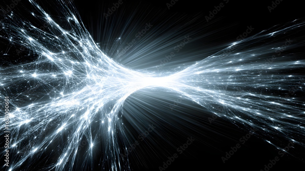 Aufkleber abstract design of a network of light rays.