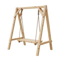 Holzschaukel für den Garten auf transparentem Hintergrund – Studioaufnahme