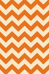 A vibrant orange and cream chevron pattern creates a sense of movement and visual interest. a captivating illustration of modern graphic design.