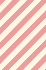 A seamless, repetitive diagonal stripe pattern in soft pastel pink and cream, perfect for backgrounds. 