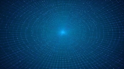 Circular grid pattern with glowing center.