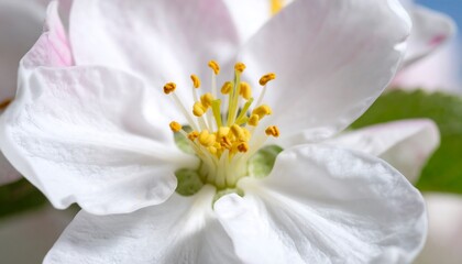 Obraz premium Close-up of a blossoming apple flower