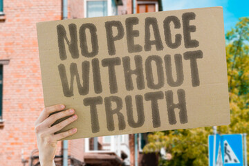 No peace without truth