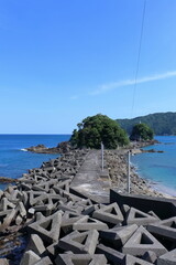 久礼湾の双名島　土佐十景　（高知県　中土佐町）