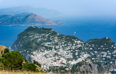 Capri, viewed eastward from Monte Solaro’s summit