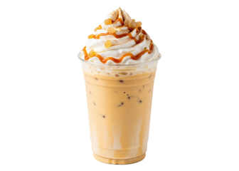pumpkin spice latte with whipped cream and caramel drizzle