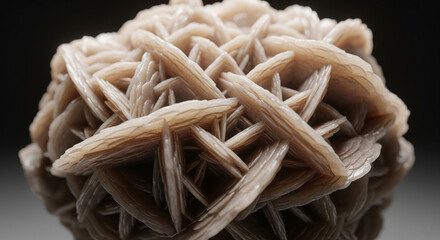 Surreal Mineralogy: A Desert Rose Crystal Concept.