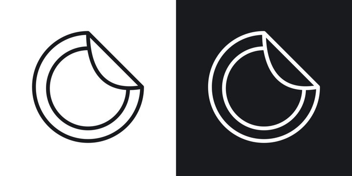 Sticker icon web design element. line icon
