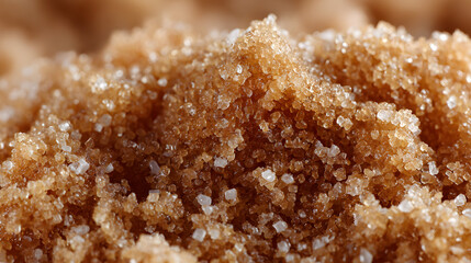 Brown sugar texture, close-up, food background, ingredient