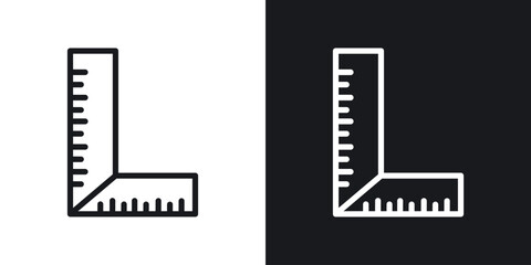 Fototapeta premium Ruler combined icon web design element. line icon