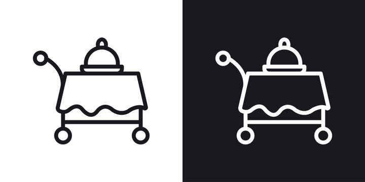 Room service icon web design element. line icon