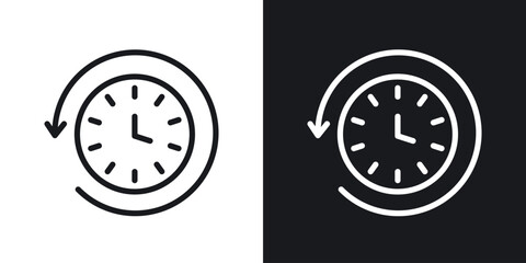 Fototapeta premium Past time icon web design element. line icon
