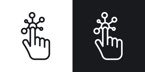 Interactive icon web design element. line icon