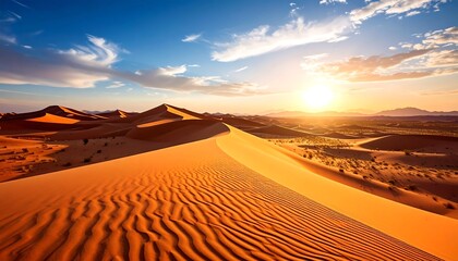 Desert sunset panorama (1)